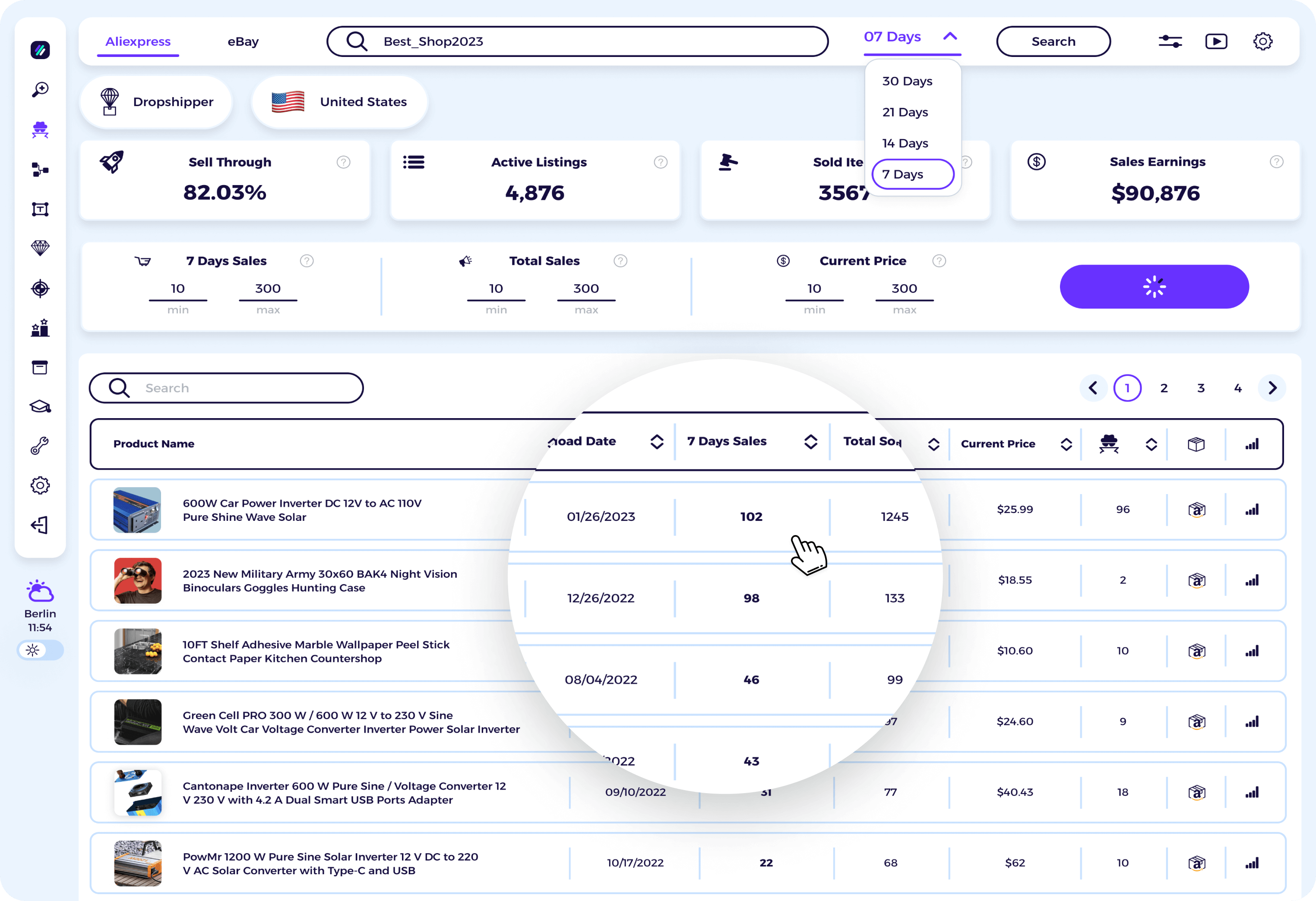 Using real world sales data to do eBay competitor analysis