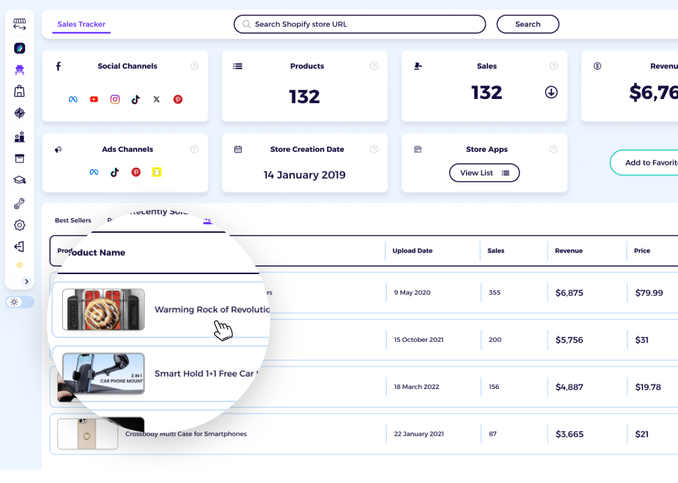 Spy on competitors Shopify store easily