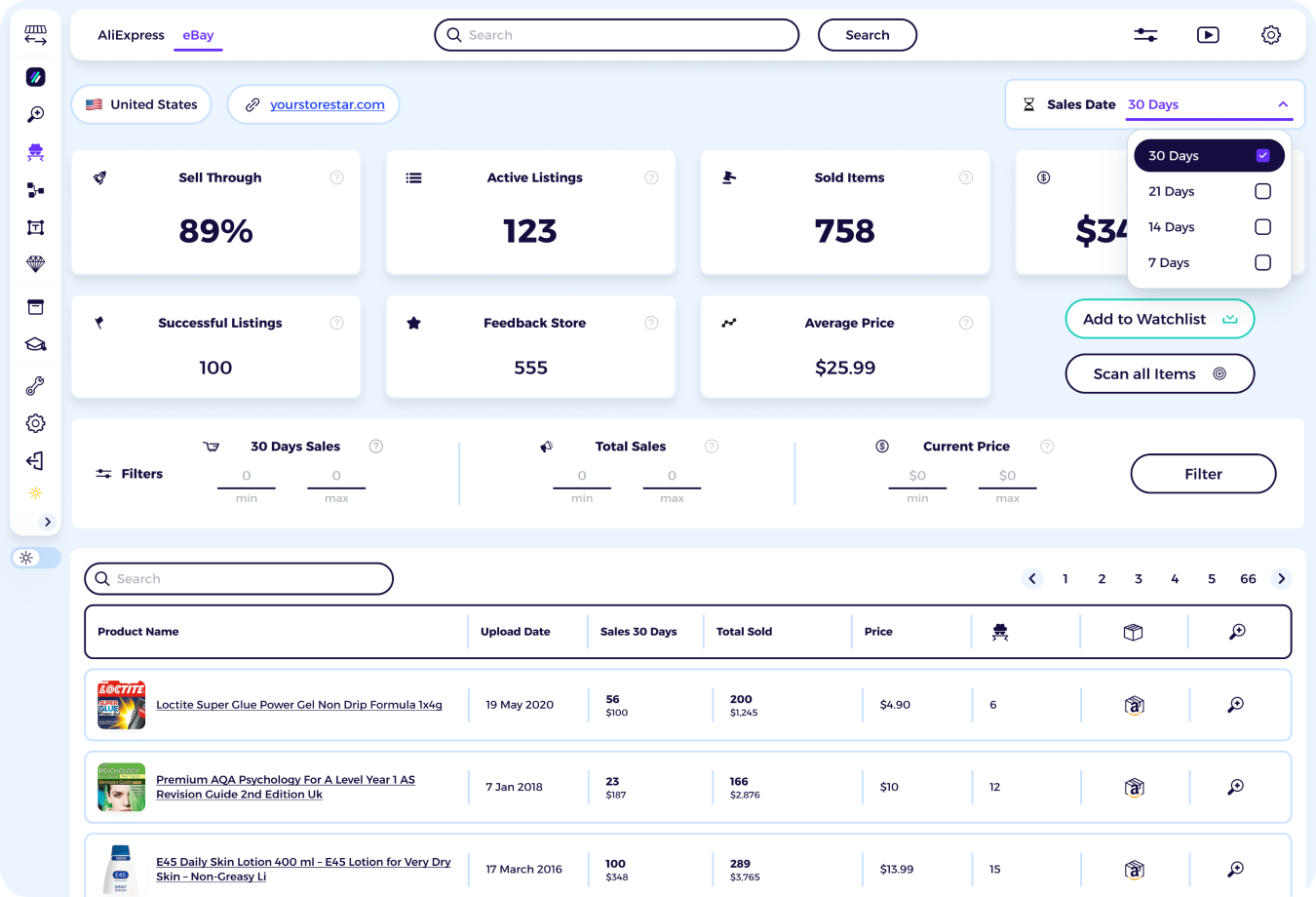 eBay Sales Tracker